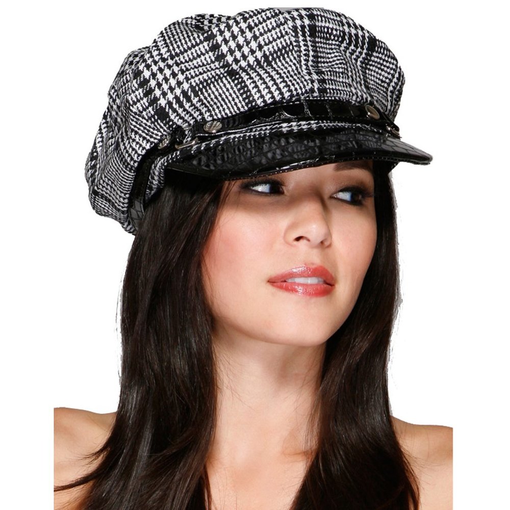 Plaid Mod Hat Newsboy Style Cap